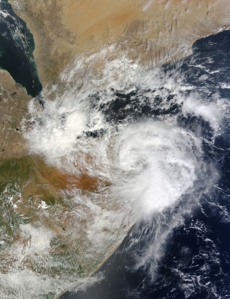 Tropical Cyclone 3A over Puntland Somalia Canvas Art - Stocktrek Images (25 x 33)