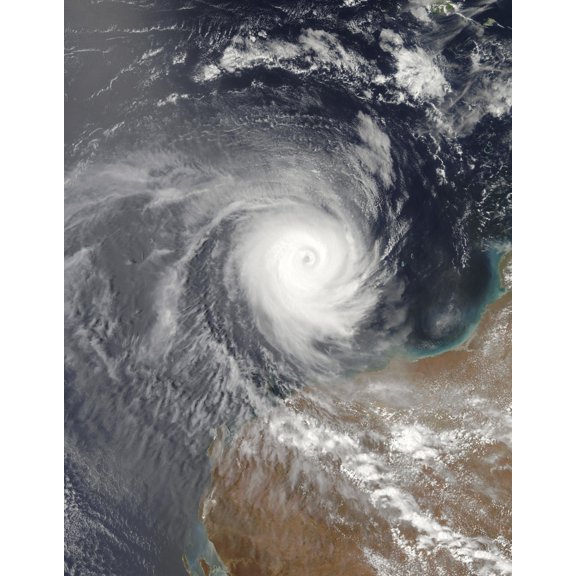 Tropical Cyclone Billy off Australia Canvas Art - Stocktrek Images (25 x 32)