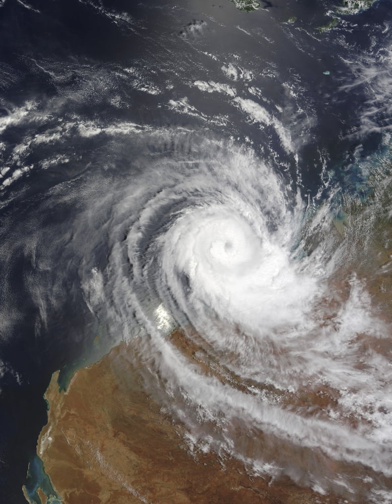 Tropical Cyclone Billy over Australia Canvas Art - Stocktrek Images (25 x 32)