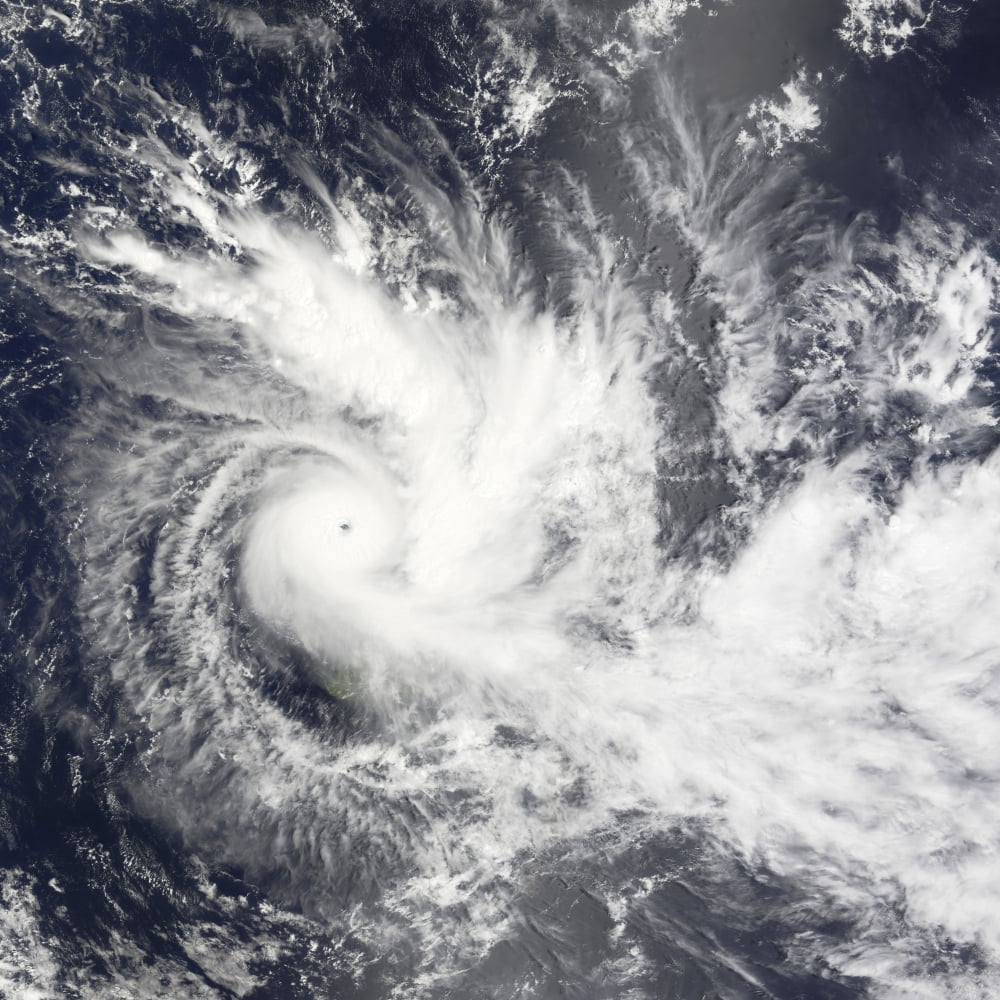 Tropical Cyclone Daman over the South Pacific Ocean Canvas Art - Stocktrek Images (28 x 28)