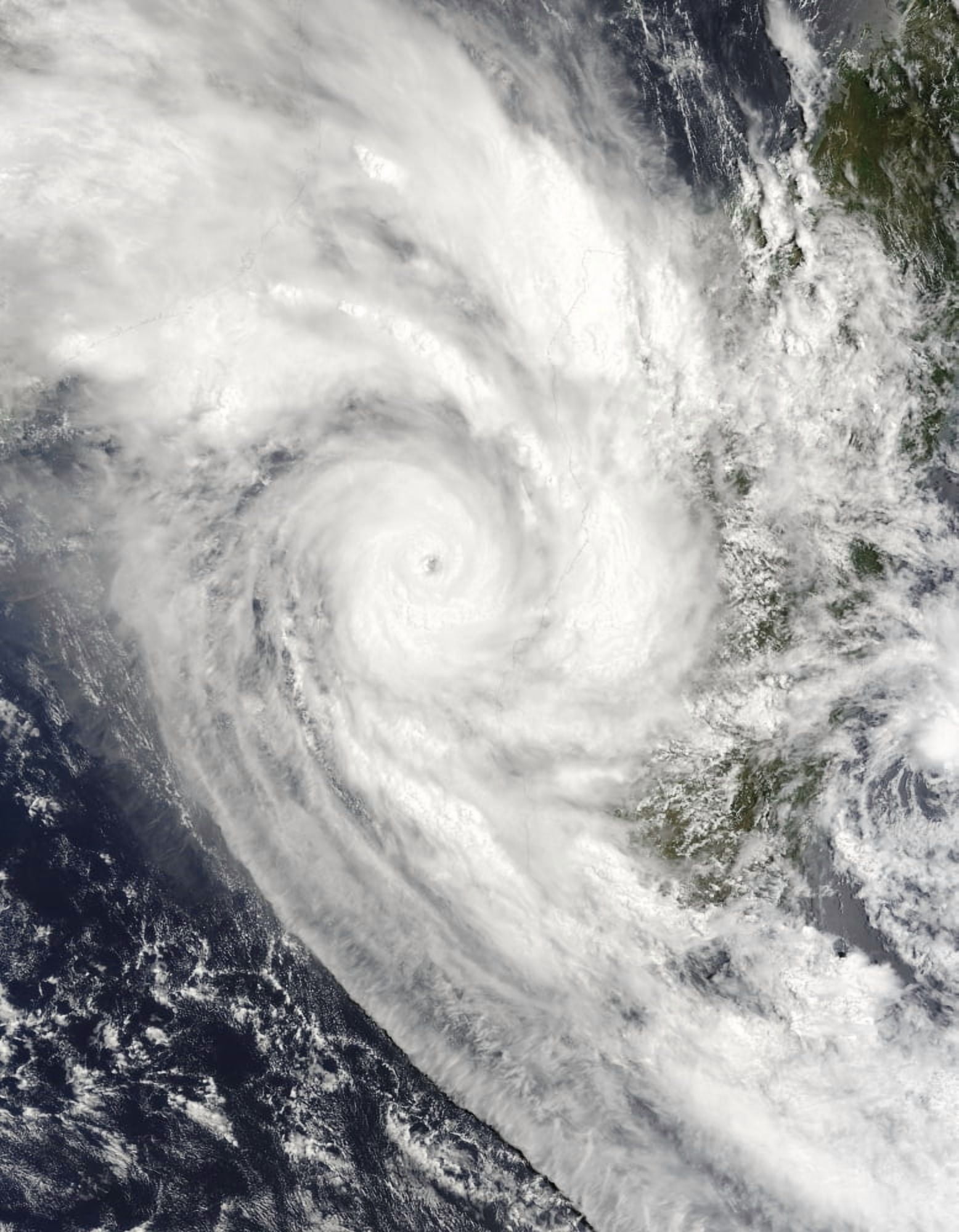 Tropical Cyclone Fanele over Madagascar Canvas Art - Stocktrek Images (25 x 32)