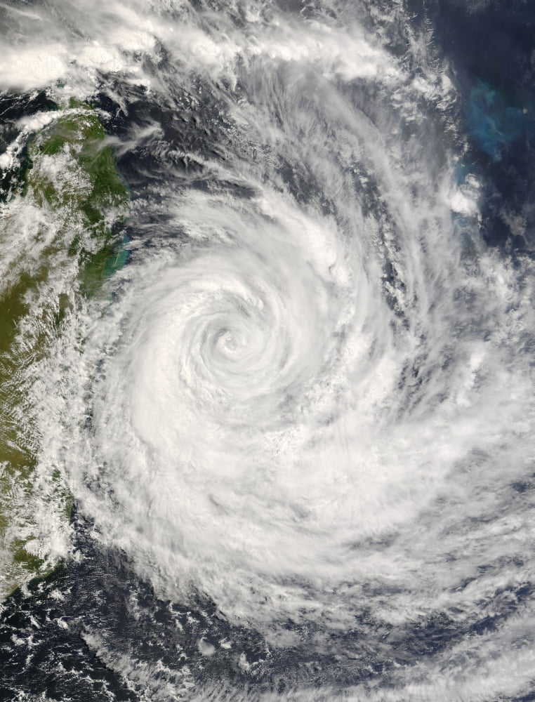 Tropical Cyclone Gamede off Madagascar Canvas Art - Stocktrek Images (24 x 32)