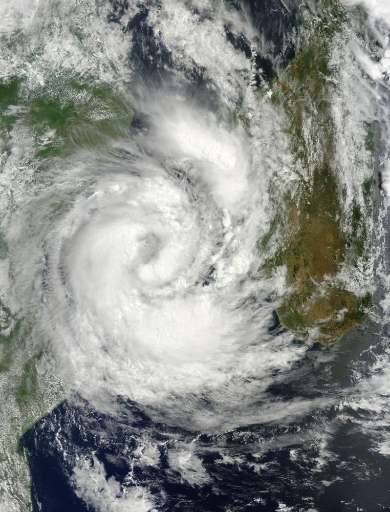 Tropical Cyclone Guito in the Mozambique Channel Canvas Art - Stocktrek Images (25 x 32)