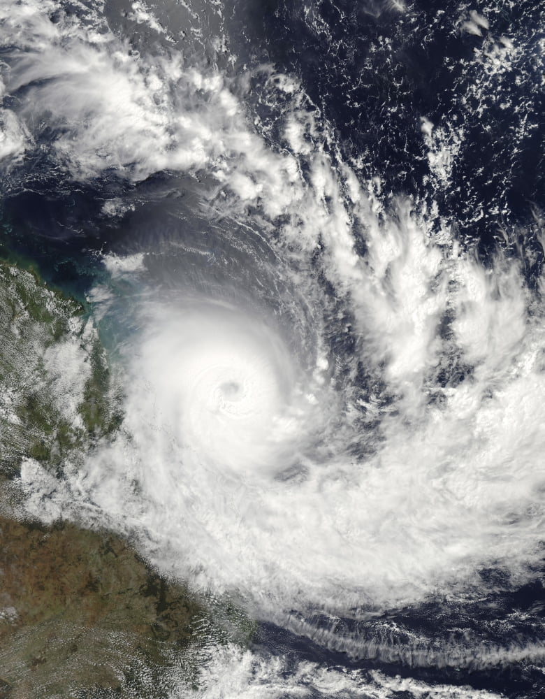 Tropical Cyclone Hamish over Australia Canvas Art - Stocktrek Images (25 x 32)