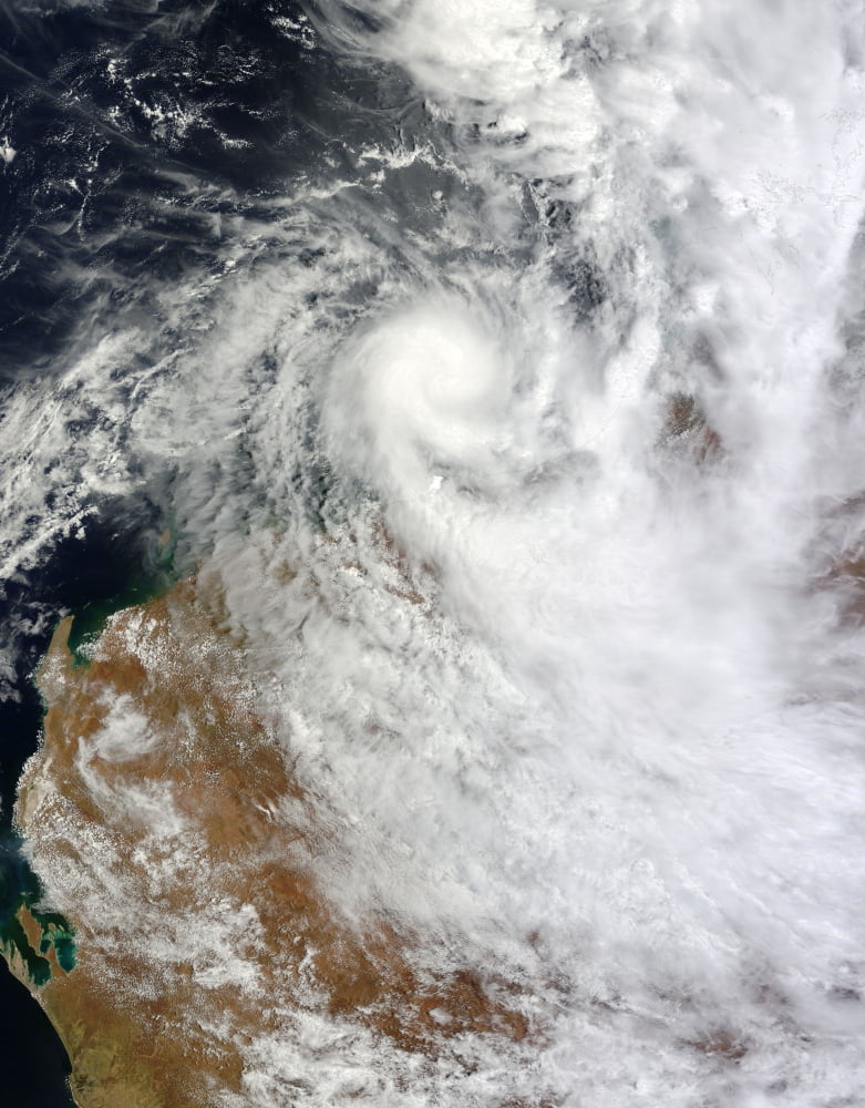 Tropical Cyclone Heidi off the northwestern coast of Australia Canvas Art - Stocktrek Images (25 x 32)