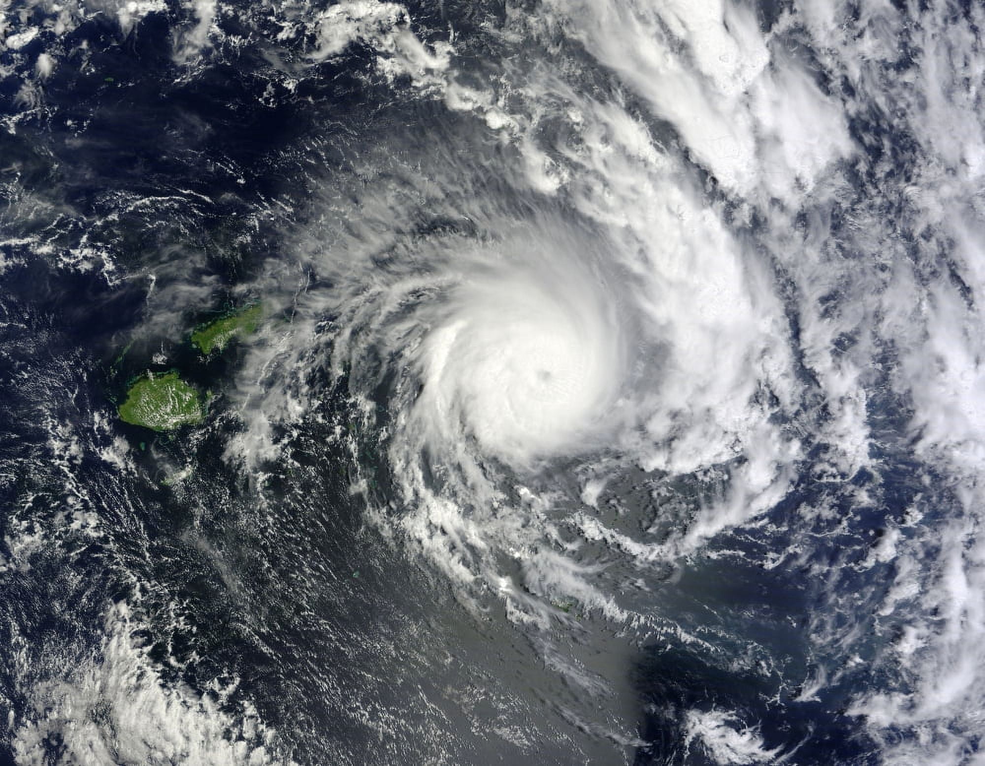 Tropical Cyclone Ian over the Tonga Islands Pacific Ocean Canvas Art - Stocktrek Images (32 x 25)