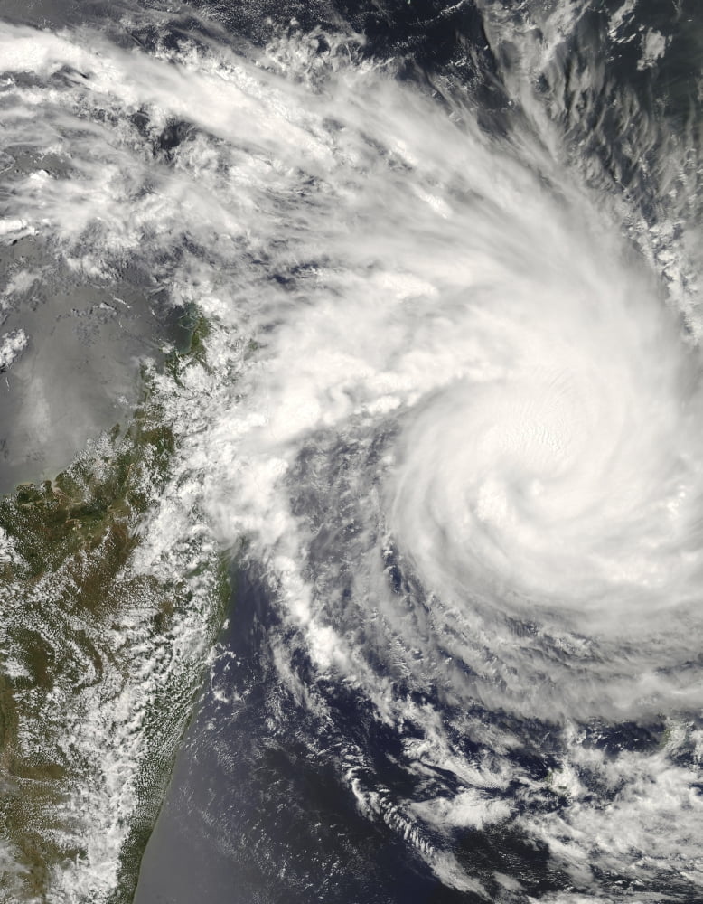 Tropical Cyclone Ivan approaching Madagascar Canvas Art - Stocktrek Images (25 x 32)