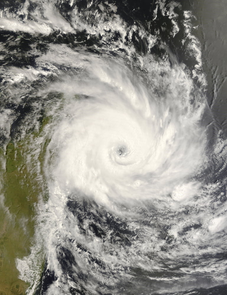 Tropical Cyclone Ivan over Madagascar Canvas Art - Stocktrek Images (25 x 32)