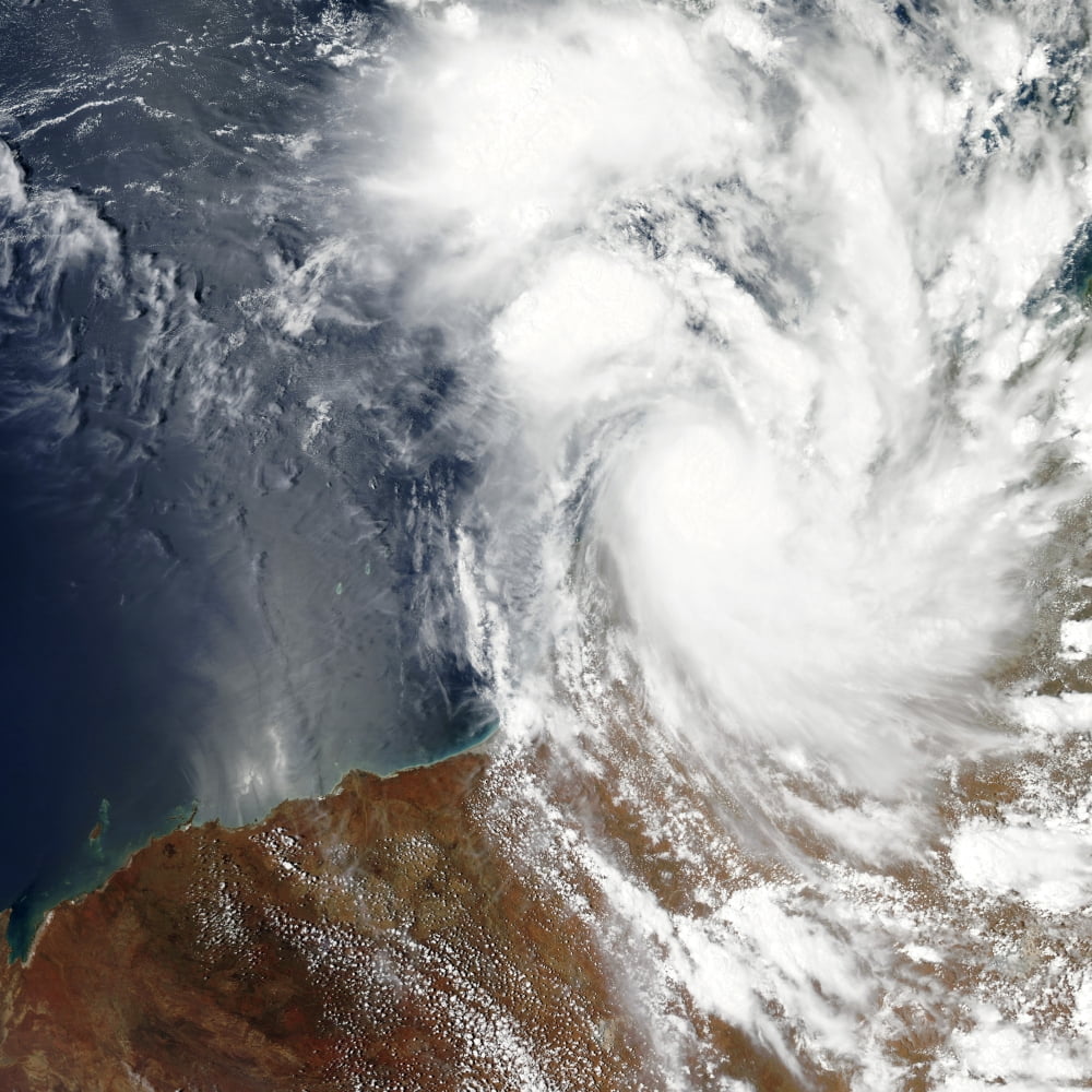 Tropical Cyclone Laurence off the northwestern coast of Australia Canvas Art - Stocktrek Images (28 x 28)