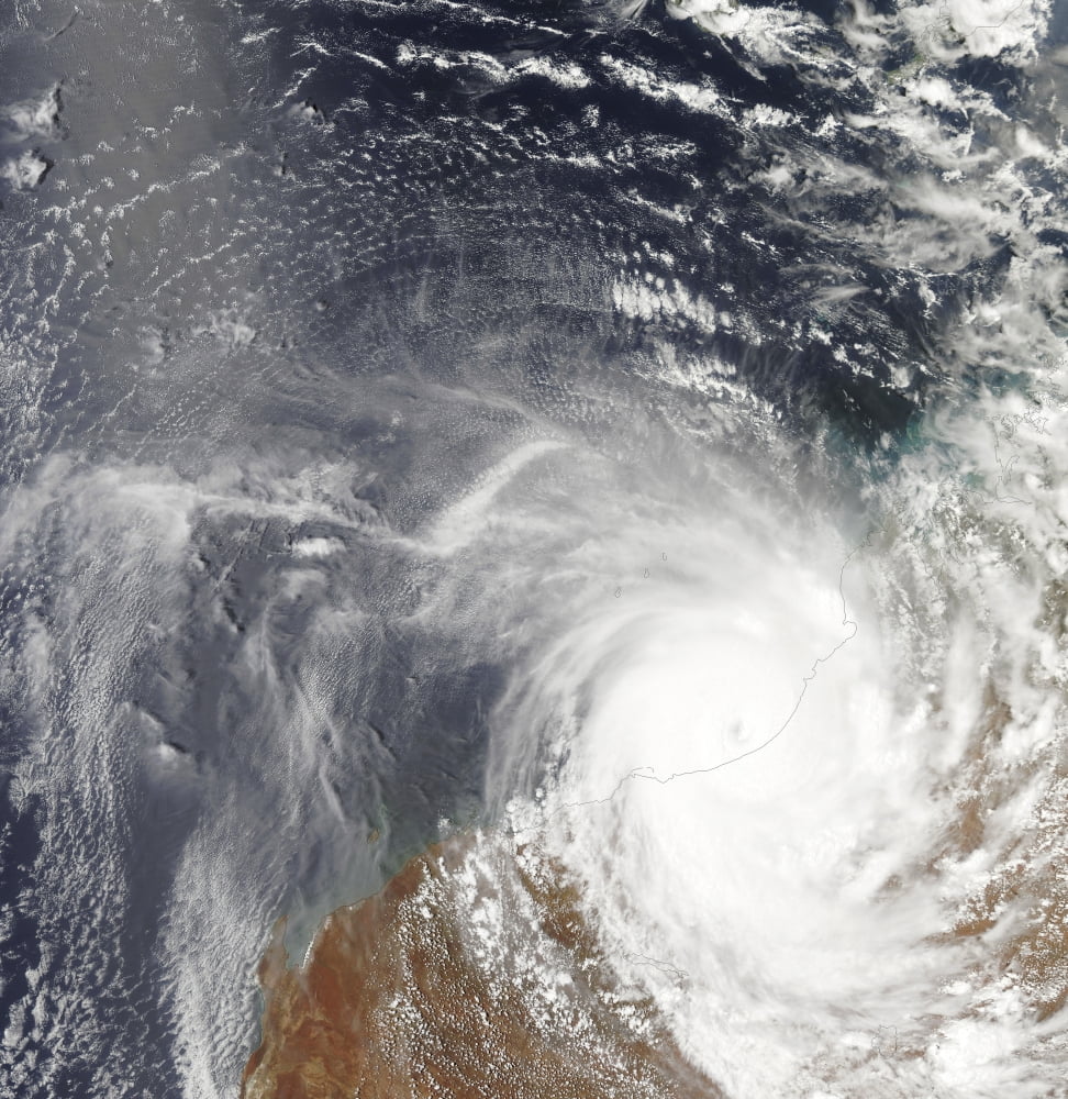Tropical Cyclone Laurence over Western Australia Canvas Art - Stocktrek Images (28 x 28)