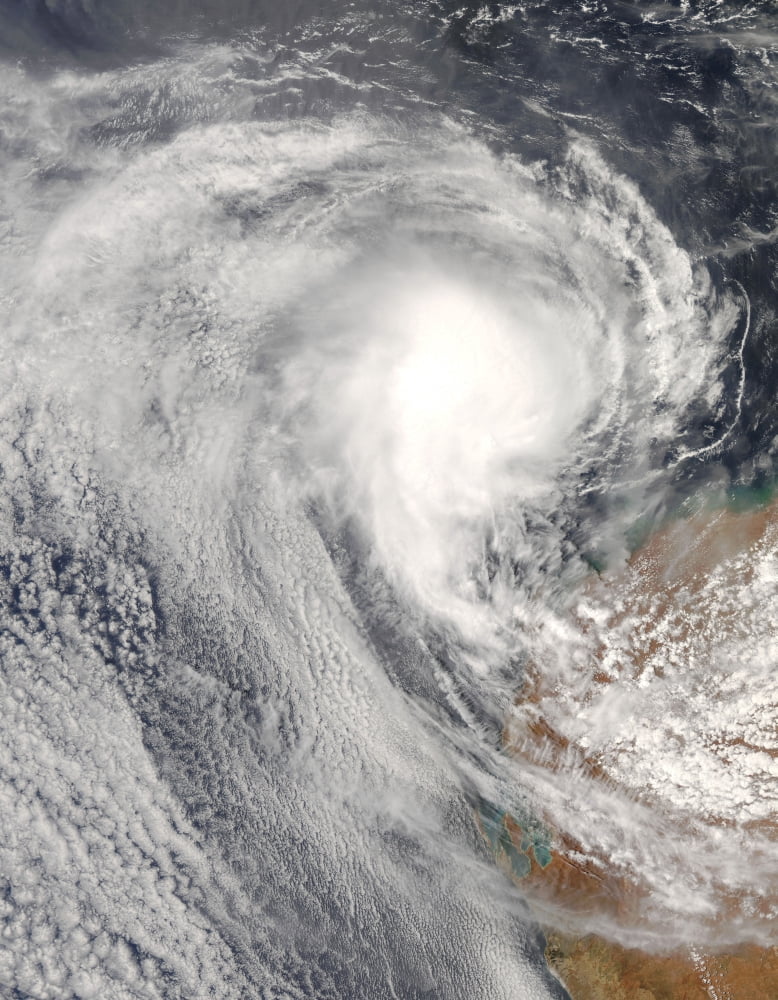 Tropical Cyclone Melanie off Australia Canvas Art - Stocktrek Images (25 x 32)