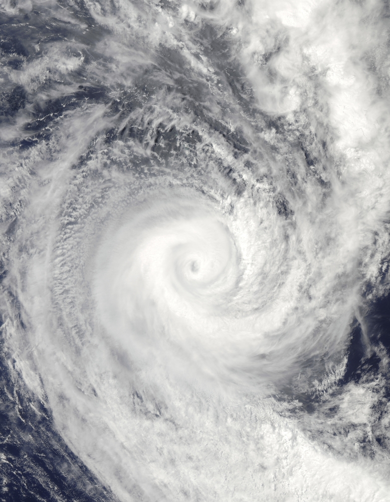 Tropical Cyclone Oli off the coast of Tahiti Canvas Art - Stocktrek Images (25 x 32)