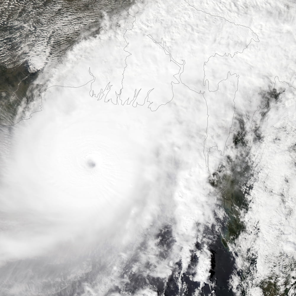 Tropical Cyclone Sidr Canvas Art - Stocktrek Images (28 x 28)