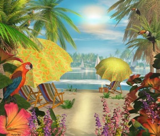 Tropical Delight Canvas Art - Caplyn Dor (27 x 23)