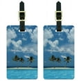 thumbnail image 1 of Tropical Deserted Island Beach Ocean Luggage Tags Suitcase ID, Set of 2, 1 of 1