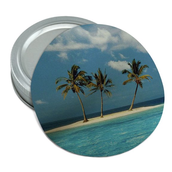 Tropical Deserted Island Beach Ocean Round Rubber Non-Slip Jar Gripper Lid Opener
