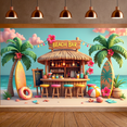 thumbnail image 1 of Tropical Design Beach Party Bar Banner Surfboard for Summer Celebration Outdoor Event Beachfront Gathering, 1 of 8