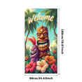 thumbnail image 1 of Tropical Design Tiki Banner Colorful Characters Polynesian Style Welcome Sign for Beach Party Outdoor Event Luau Celebration, 1 of 8