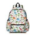 thumbnail image 1 of Tropical Dinosaur Pattern Cute School Backpack with Padded Back and Adjustable Shoulder Straps 13.4"x11"x4.7", 1 of 5