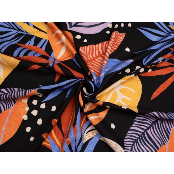 Tropical Dusk Viscose Challis Fabric Minerva Exclusive - per yard