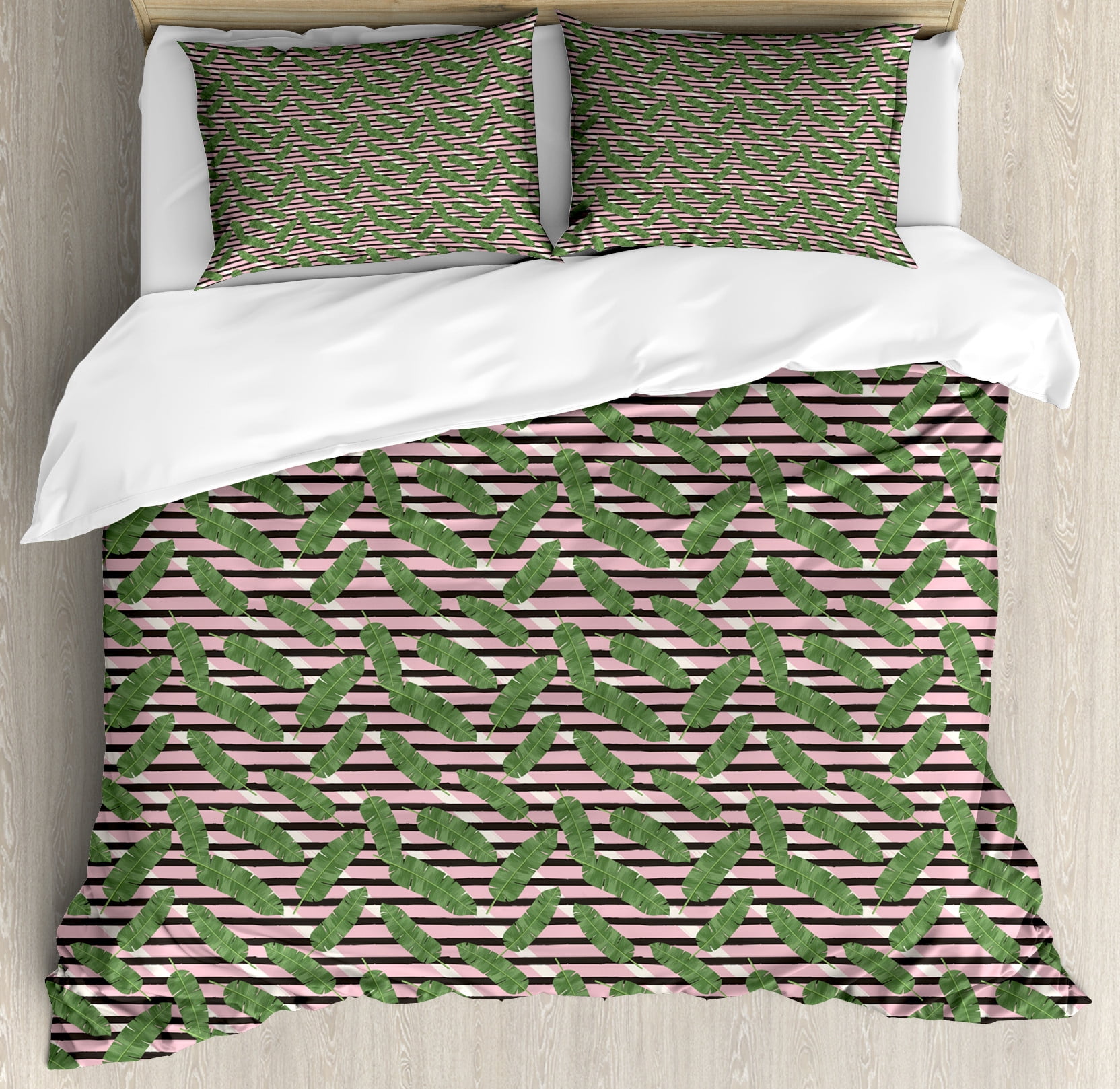 Banana Monkey Pattern Print Duvet Cover Bedding Set