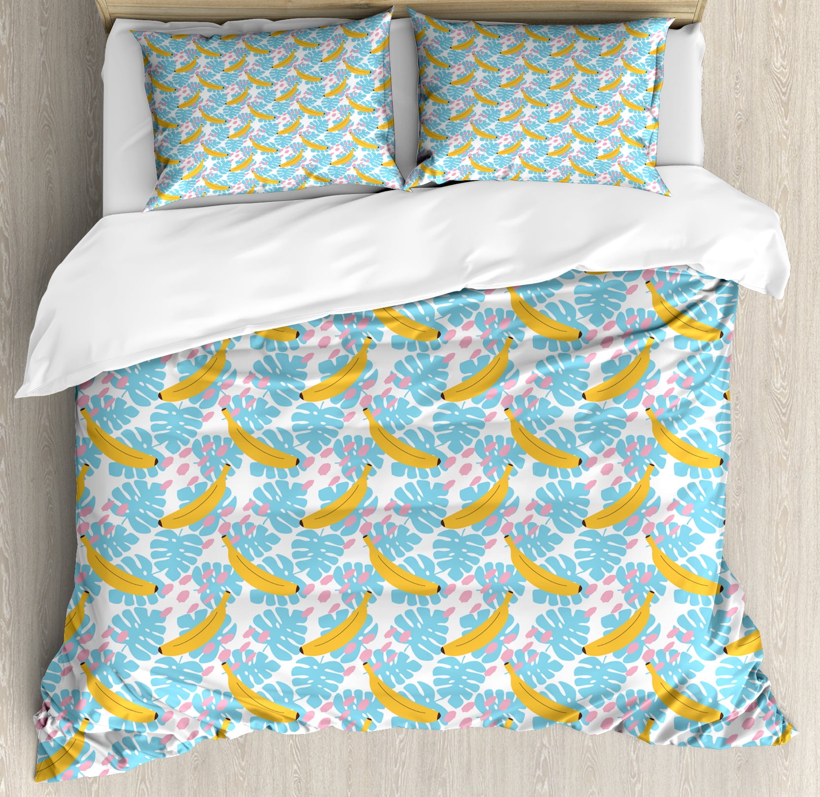 Banana Pattern Print Duvet Cover Bedding Set