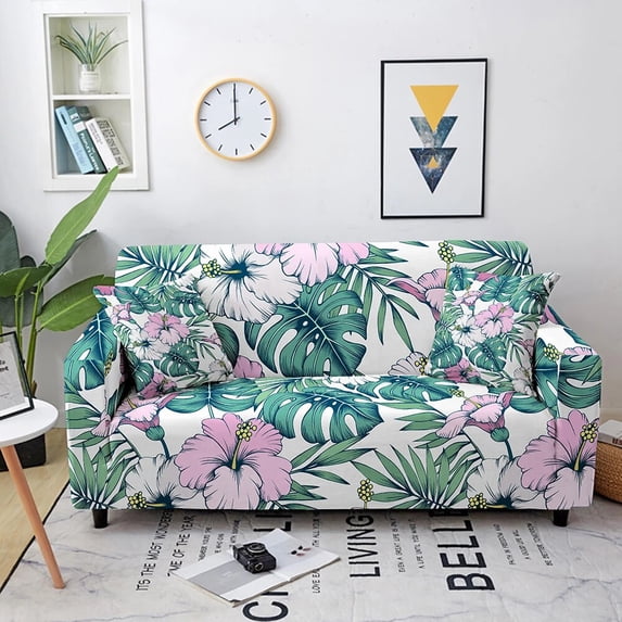 Tropical Elastic Sofa Cover for Living Room Sofa Cover Lounge Sectional Couch Cover Cushion Cover Sofa Slipcover 1/2/3/4 Seaters