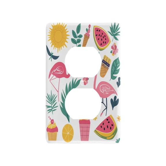 Tropical Elements Icon Light Switch Cover Switch Plate Outlet Cover Plug Cover for Electrical Outlet