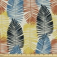 thumbnail image 1 of Tropical Fabric by the Yard, Jungle Botany Style Hand Drawn Doodles of Palm Leaves Summer Design Repetition, Upholstery Fabric for Dining Chairs Home Decor Accents, Multicolor by Ambesonne, 1 of 5