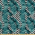 thumbnail image 1 of Ambesonne Tropical Fabric by the Yard Upholstery, Rainforest Foliage Striped, 5 Yards, Teal Grey, 1 of 4