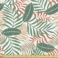 thumbnail image 1 of Ambesonne Tropical Fabric by the Yard Upholstery, Jungle Botany Leafage Art, 1 Yard, Laurel Green Salmon, 1 of 5
