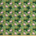 thumbnail image 1 of Ambesonne Tropical Fabric by the Yard Upholstery, Flamingos Monstera Leaves, 2 Yards, Multicolor, 1 of 4