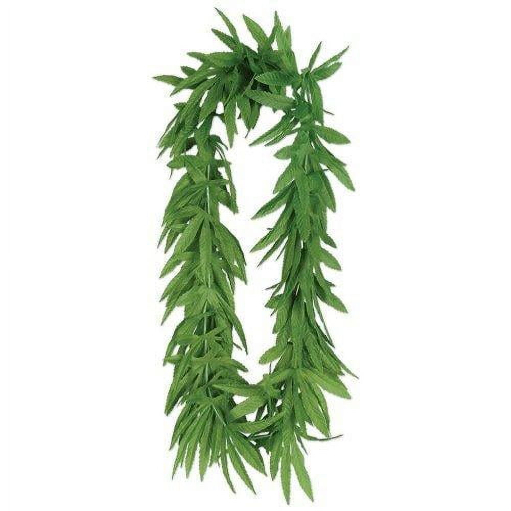 Fun Express Tropical Fern Leaf Lei Necklace - Tiki and Luau Apparel  Accessories - 1 Piece