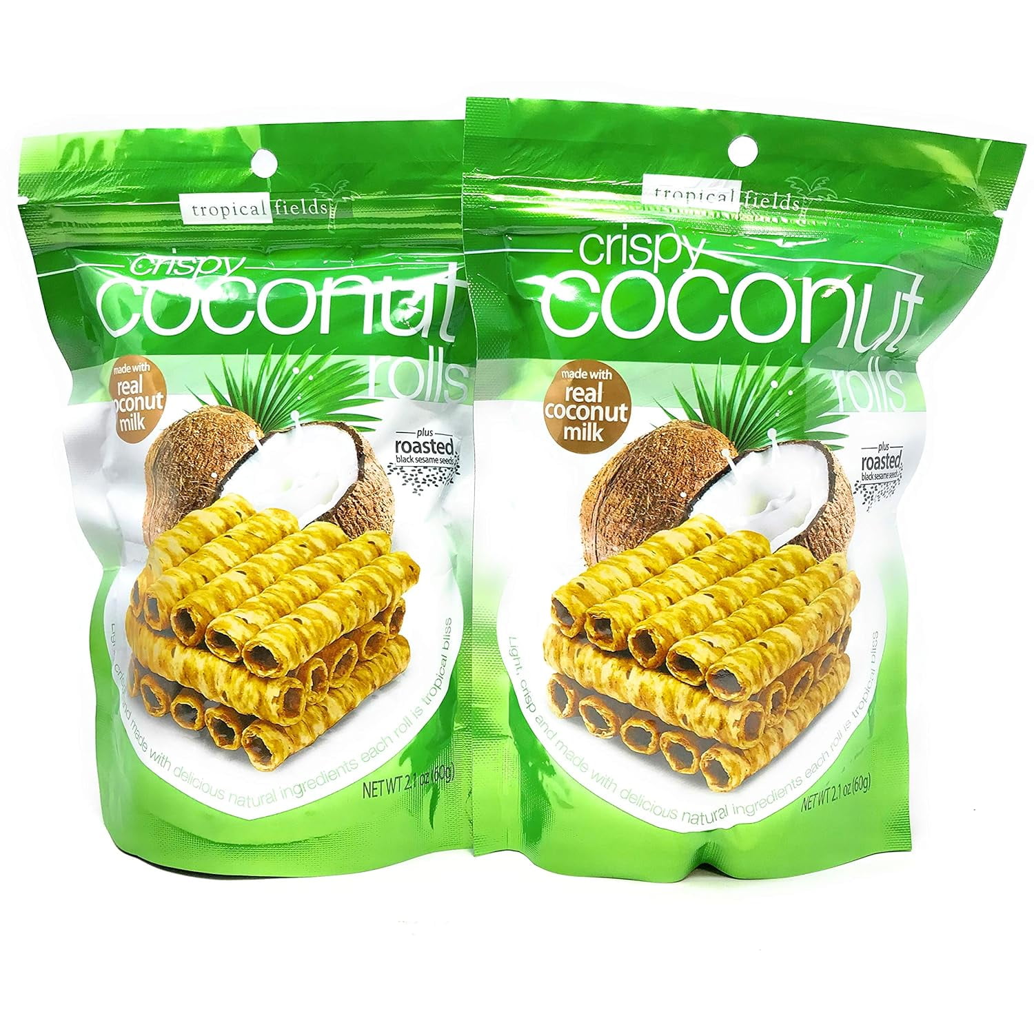 Tropical Fields Crispy Coconut Rolls Deliciuos Light and Tasty Snack