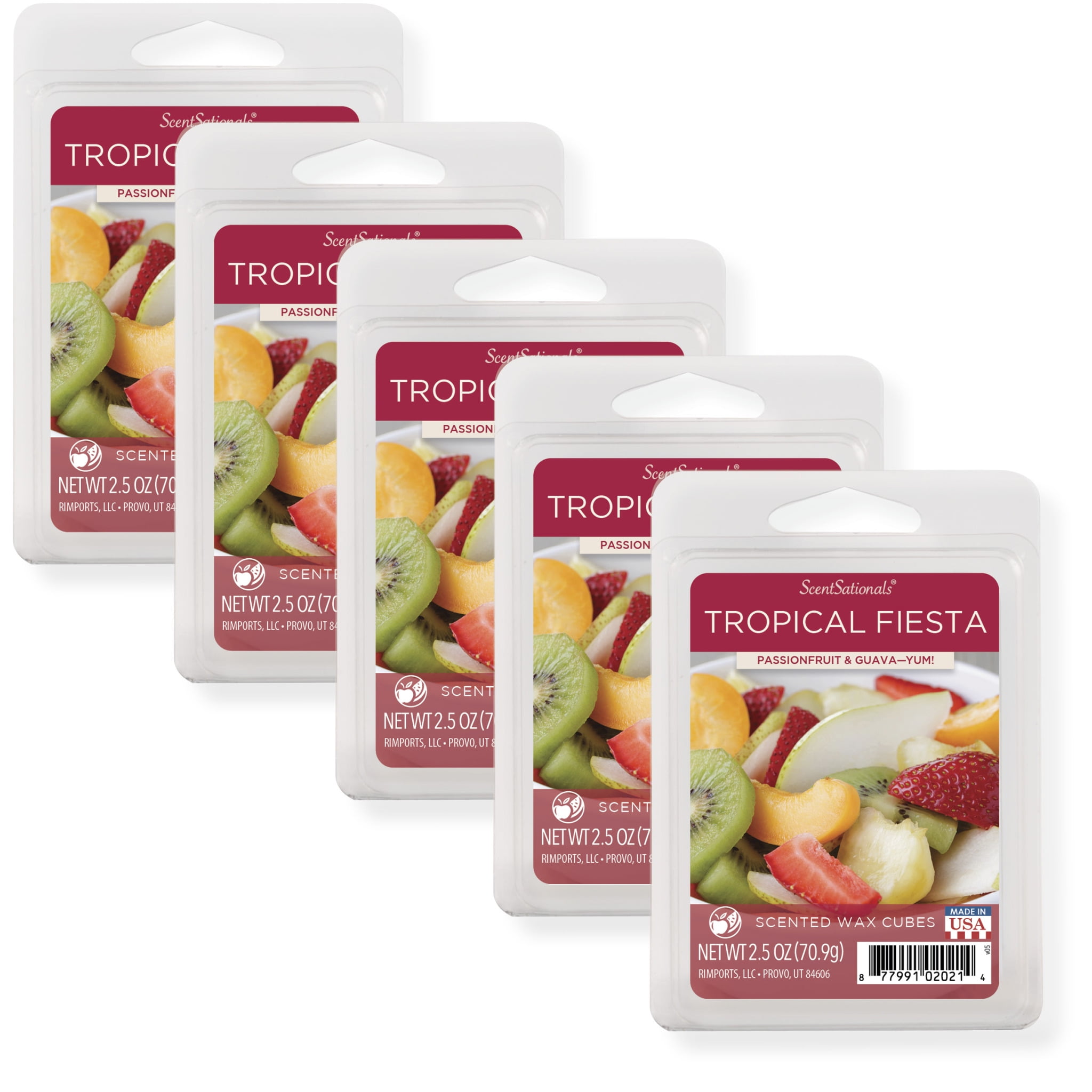Tropical Fiesta Scented Wax Melts, ScentSationals, 2.5 oz (5-Pack)