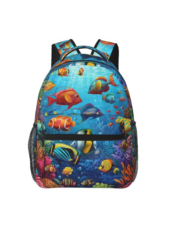 Tropical Fish Backpack Lightweight Rucksack Travel Bag for Men and Women