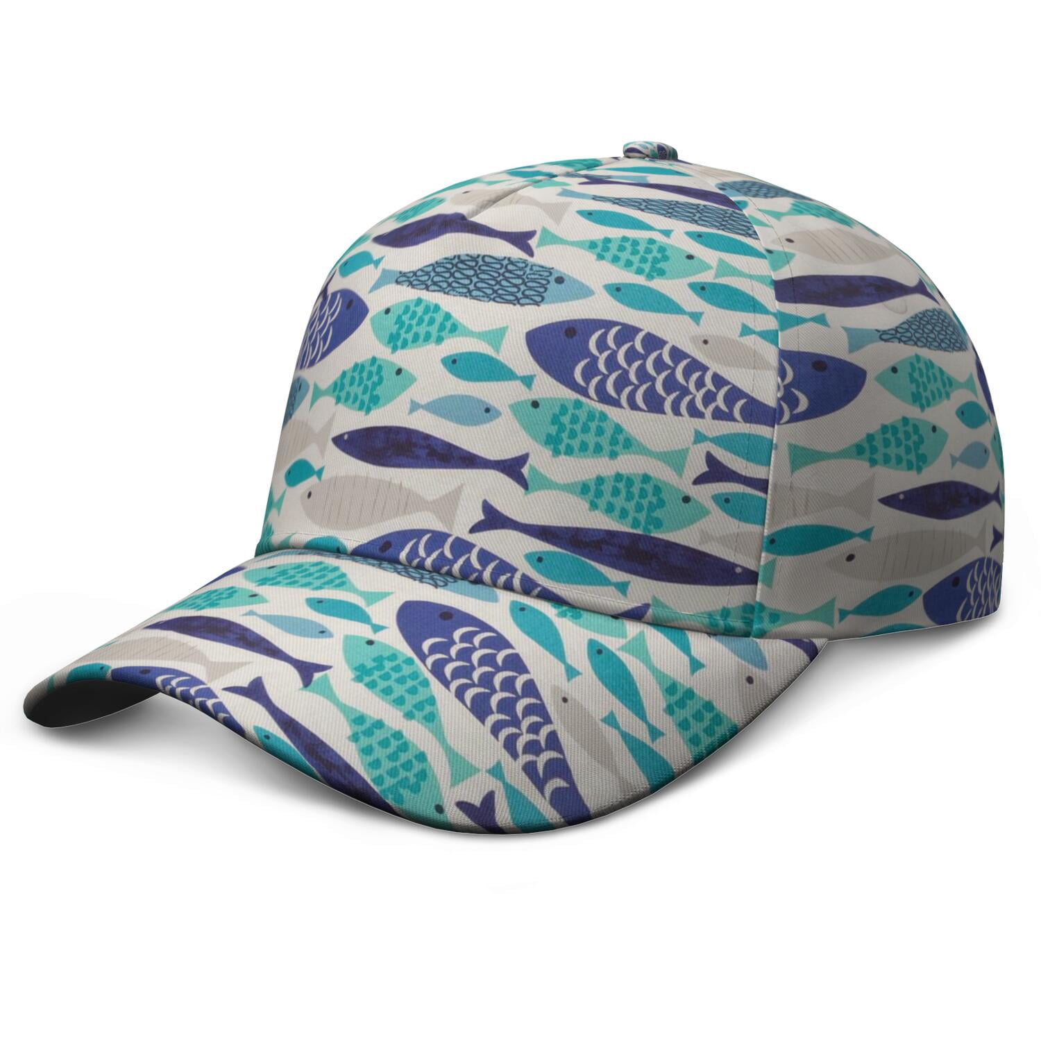 Cap With Fish Tropical Fish & Coral Structured Dad Hat - Breathable Unisex Cap for ...