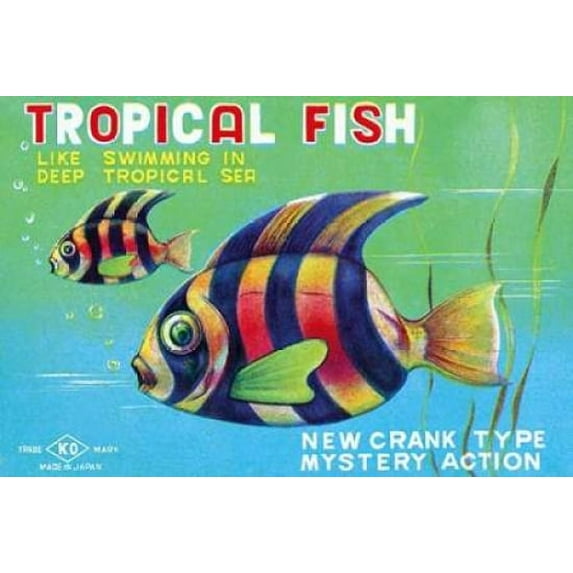Tropical Fish Poster Print by Retrobot (24 x 36)