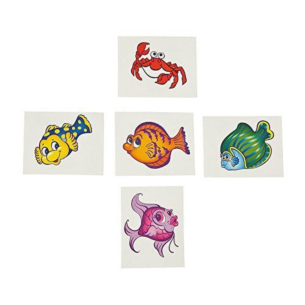 Tropical Fish Tattoos (72 Pc) - Apparel Accessories - 72 Pieces