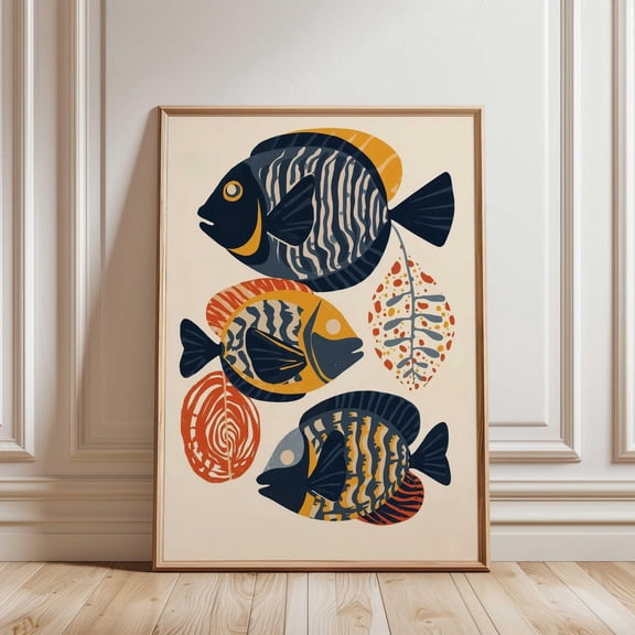 Tropical Fish Wall Art Scandinavian Coastal Ocean Home Decor