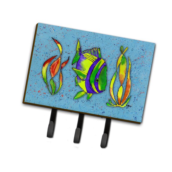 Tropical Fish on Blue Leash or Key Holder