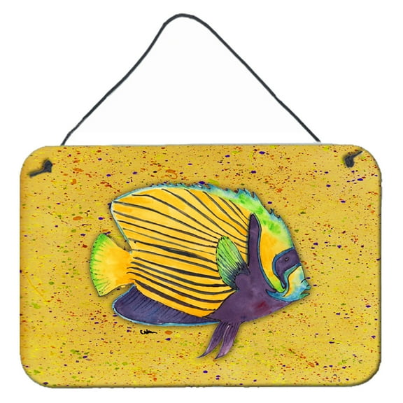 Tropical Fish on Mustard Wall or Door Hanging Prints