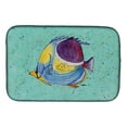 thumbnail image 1 of Tropical Fish on Teal Dish Drying Mat, 1 of 2