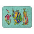 thumbnail image 1 of Tropical Fish on Teal Machine Washable Memory Foam Mat, 1 of 4