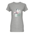 thumbnail image 1 of Tropical Flamingo Bird Shaped T-Shirt Women -Image by Shutterstock, Female Small, 1 of 2