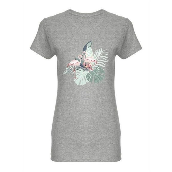 Tropical Flamingo Bird Shaped T-Shirt Women -Image by Shutterstock, Female x-Large