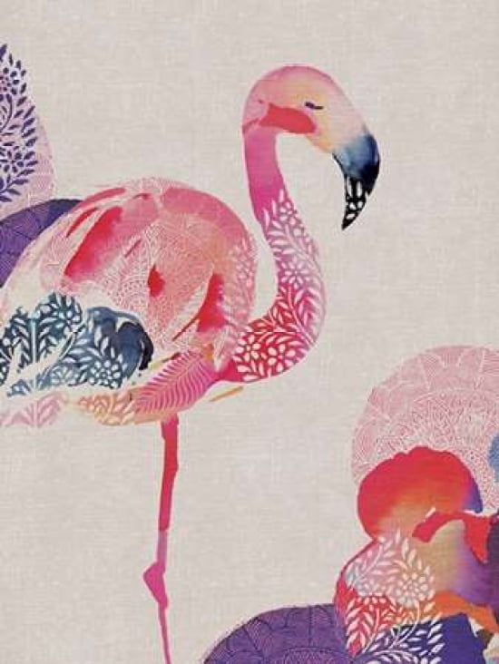 Tropical Flamingo Canvas Art - Summer Thornton (18 x 24)