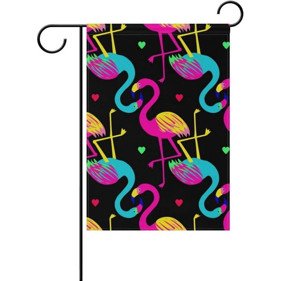 Tropical Flamingo Colorful Decorative Double Sided House Flag 28 x 40 inch
