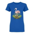 thumbnail image 1 of Tropical Flamingo Design Shaped T-Shirt Women -Image by Shutterstock, Female Large, 1 of 2