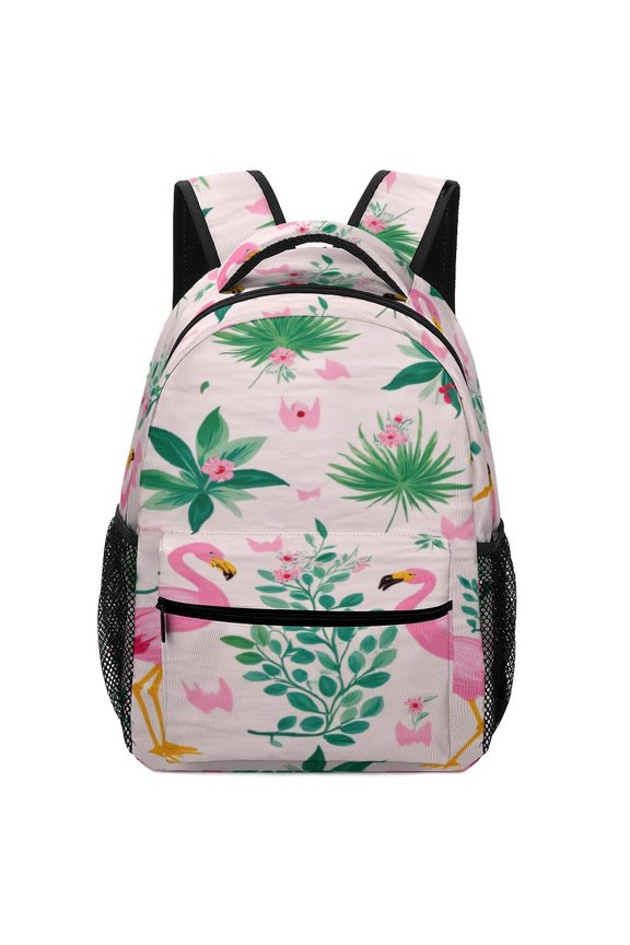 Tropical Flamingo Floral Pattern Backpack Men Women Teenage Daypack College Canvas Bags Lightweight